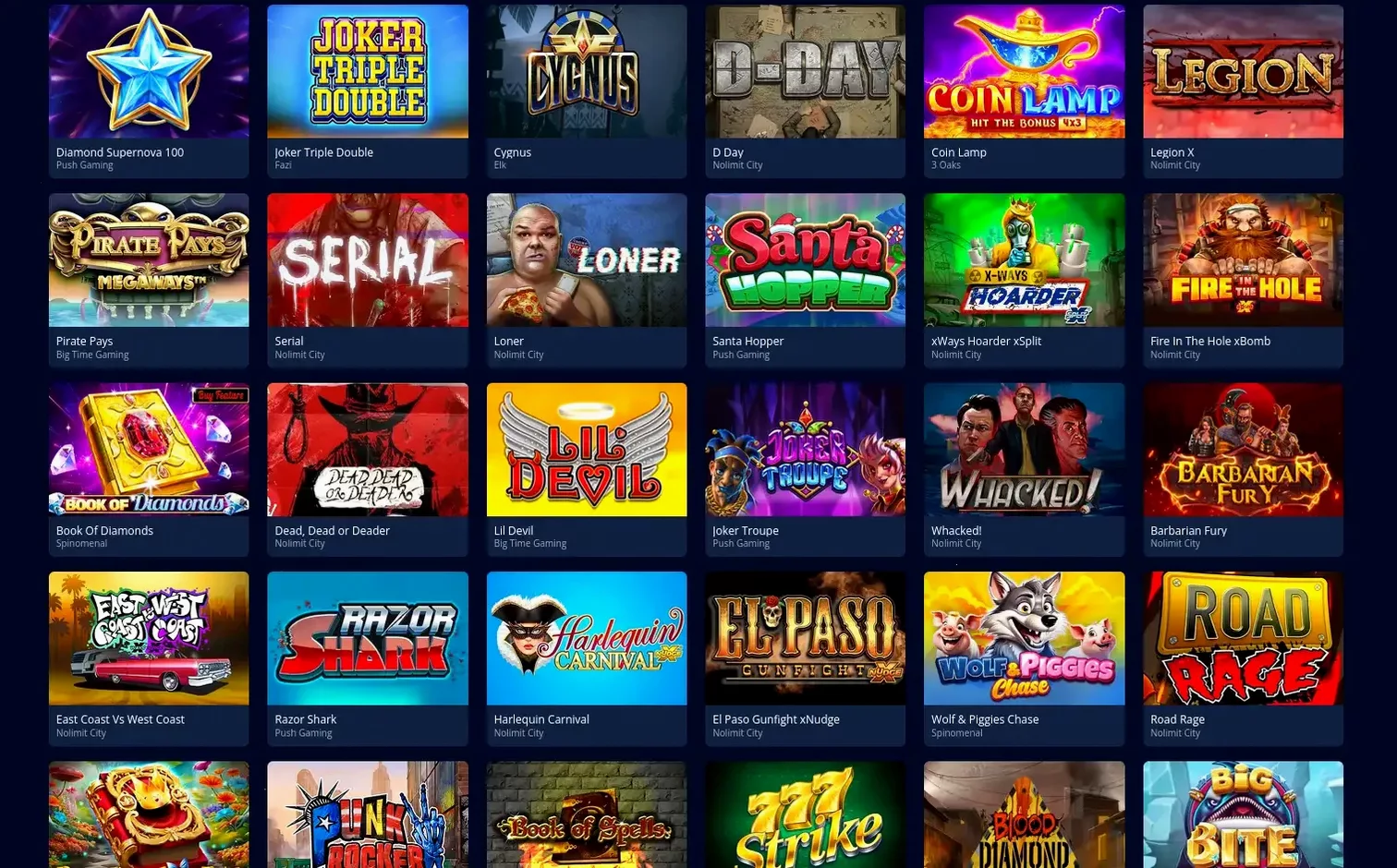 Игровой интерфейс Дживиспин